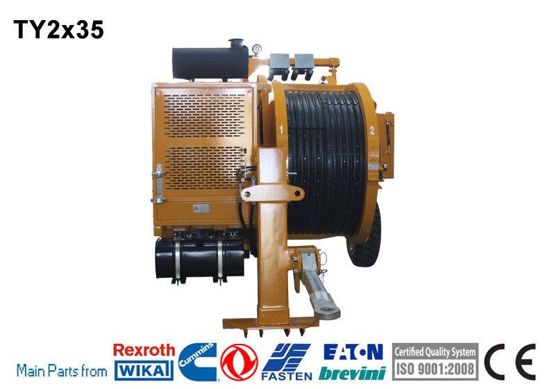 2x30kN Hydraulic Cable Tensioner Stringing Equipment For Overhead Power ...